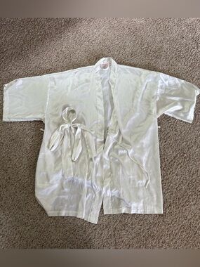 Victoria’s Secret White Midi Satin Robe